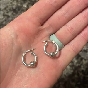 Sterling Silver Screwball Earrings